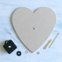 MDF Heart Clock Kit (Requires 1 AA battery, not supplied) Assembly  Instructions included.