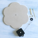 MDF Flower Clock Kit (Requires 1 AA battery, not supplied) Assembly instructions included.