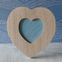 Heart Shaped Photo Frame with plastic Window and Stand
