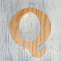 Plywood Letter Q