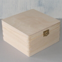 Pine box with  plywood top & base,  hinge & clasp medium