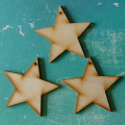 Set of 3 wooden stars